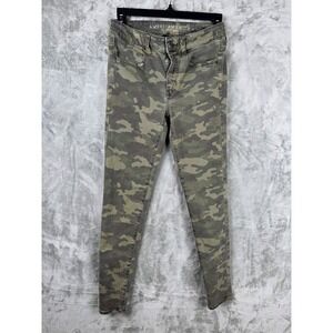 American Eagle Outfitters Camo Skinny Jeans Super Stretch Women's Size 4